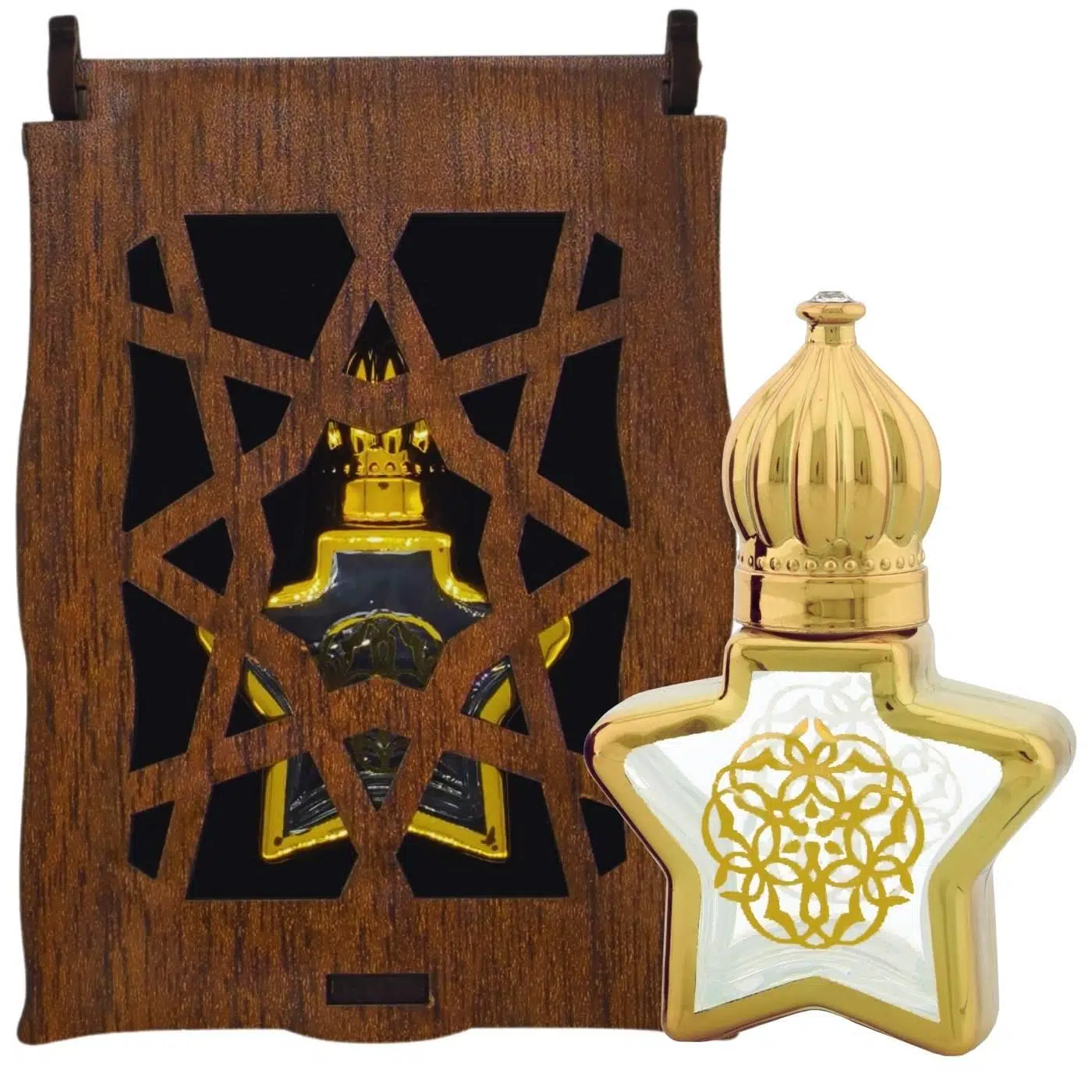 Beyaz Misk Kokusu 8 Ml Premium Esans Cam Şişesinde Roll-on Hediyelik Ahşap Kutulu SKU-3528