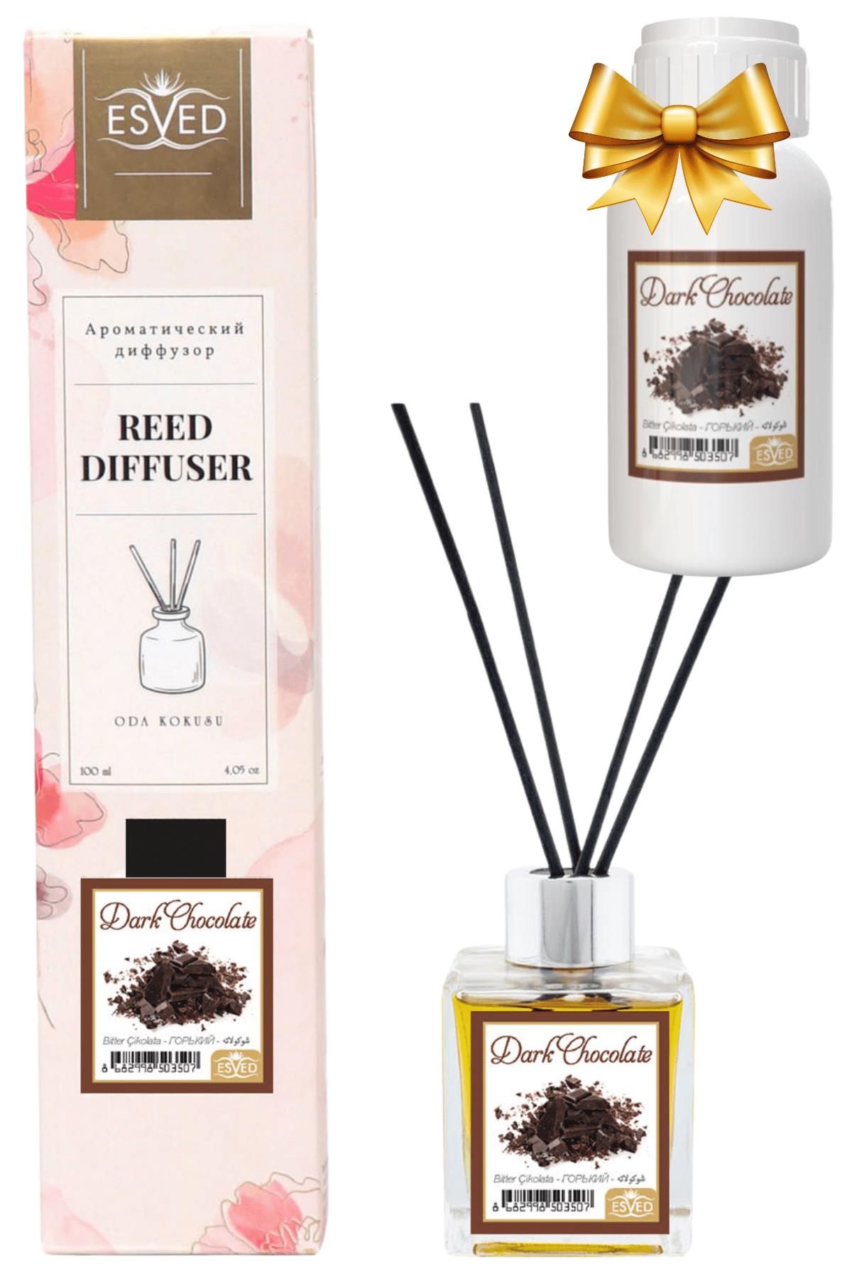 Bitter Çikolata Kokusu 100 Ml Çubuklu Oda Kokusu Yedek Dolum Şişesi Hediyeli