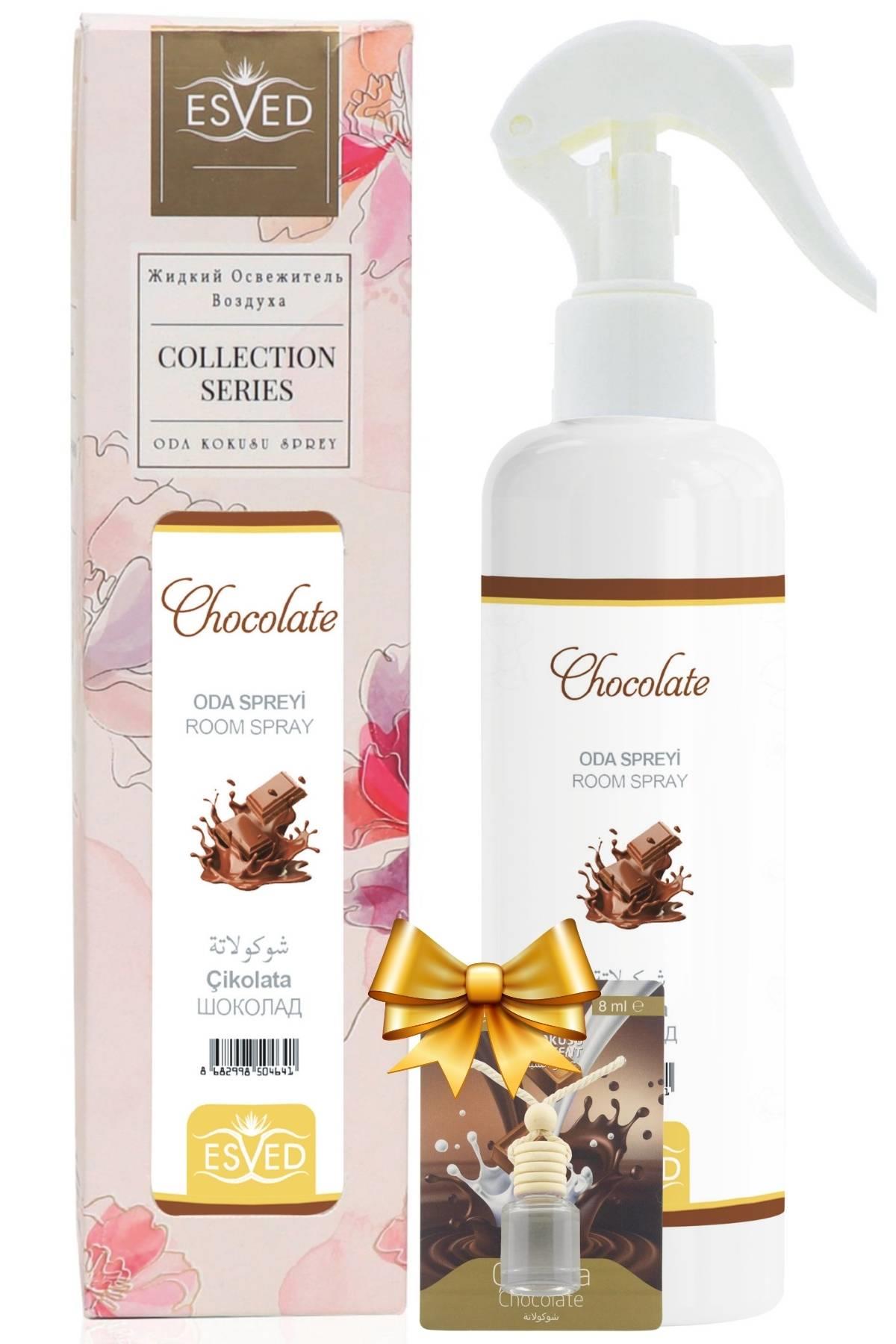Çikolata Kokusu Sprey 400Ml. Çikolata Kokusu Araba Kokusu 8Ml. Hediyeli