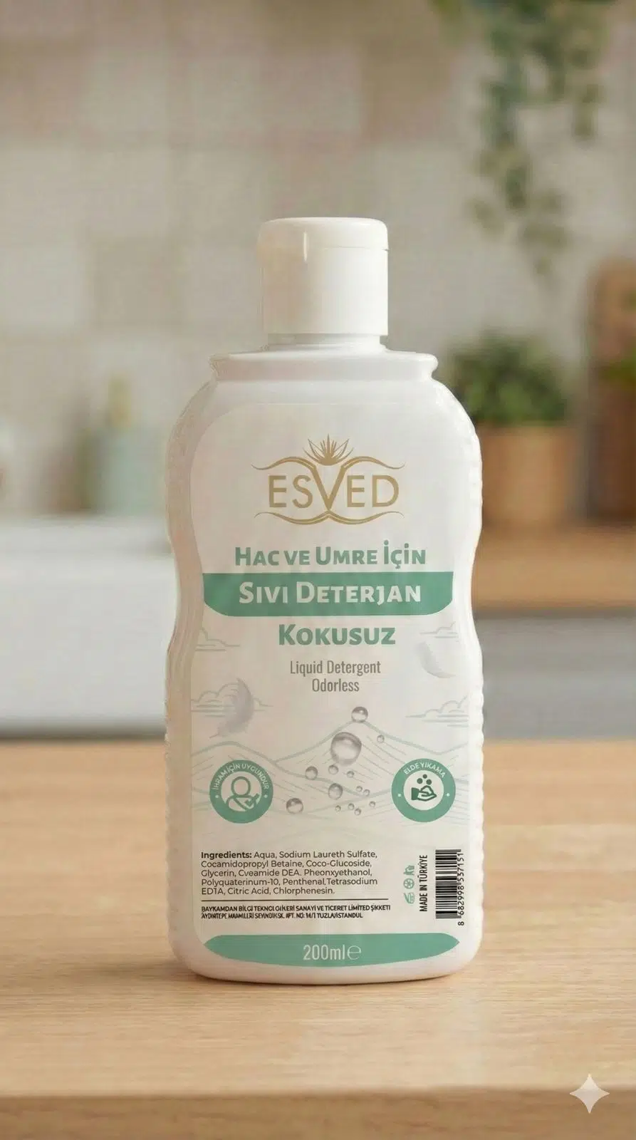 Esved Kokusuz Sıvı Deterjan 200 ml – Hac ve Umre İçin Özel Üretim