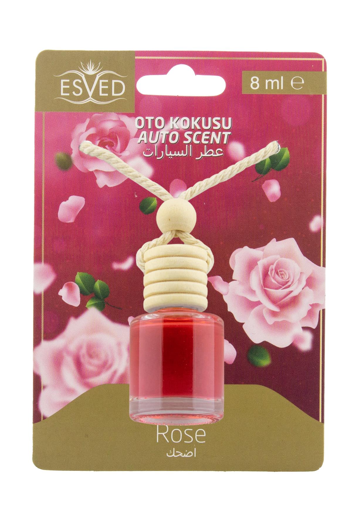 Gül Kokusu 8 Ml Araba Kokusu Cam Şişe