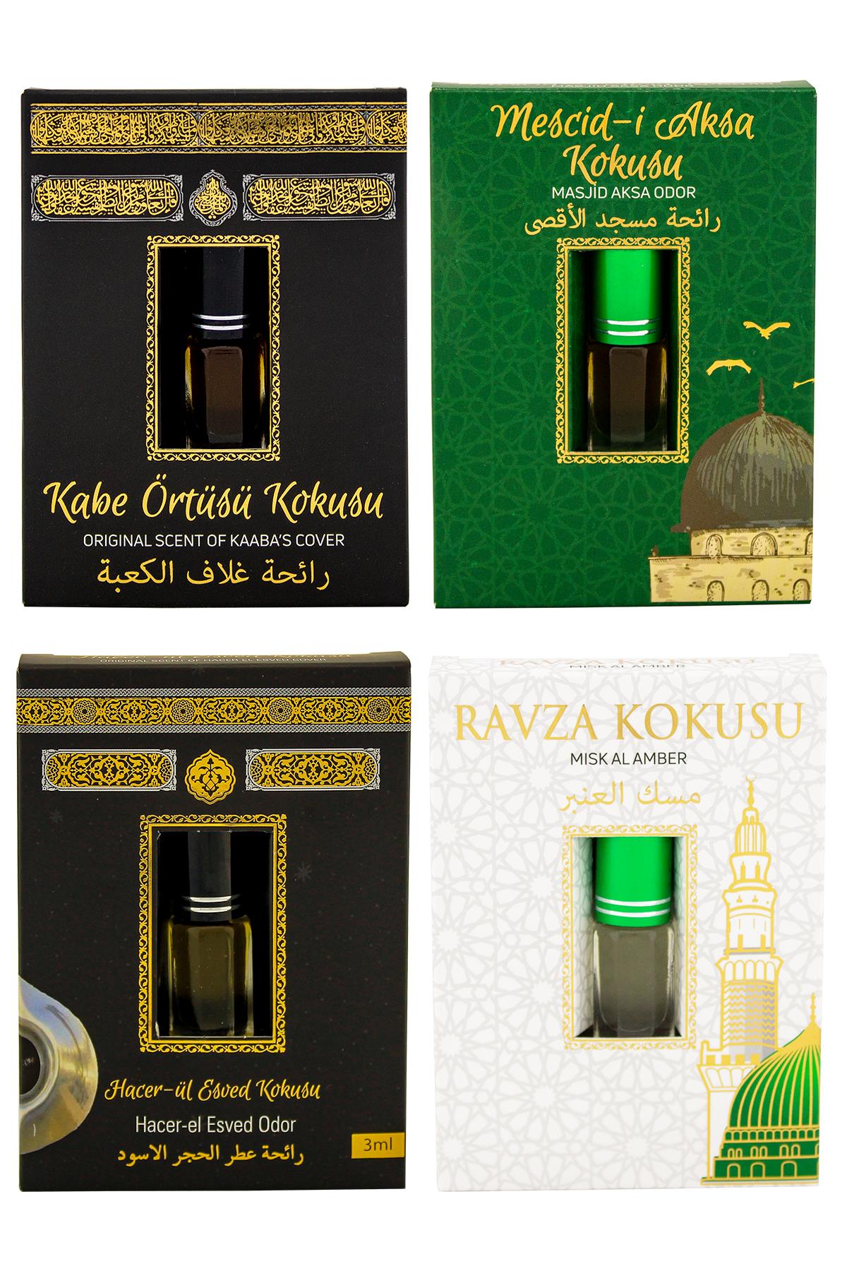 Kabe Örtüsü Kokusu Mescidi Aksa kokusu Hacerül Esved Kokusu ve Medine Ravza Kokusu kokusu Alkolsüz Esans 3ml