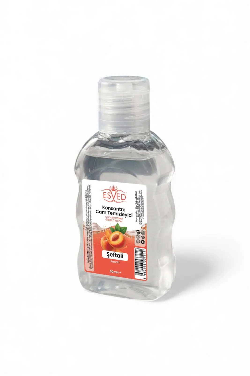 Konsantre Cam Temizleme Sabunu Şeftali Parfümlü 50 ml 10 adet