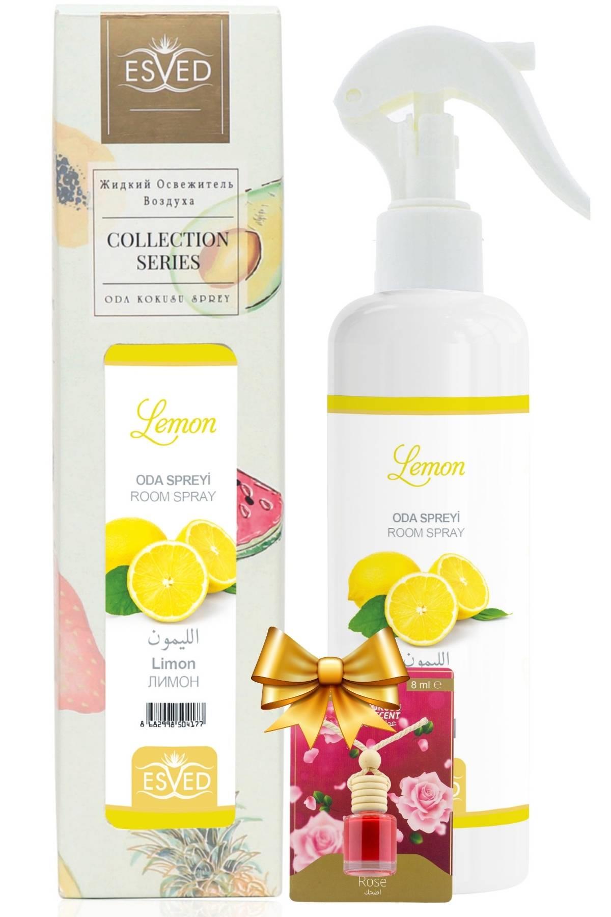 Limon Kokusu Sprey 400Ml. Gül Kokusu Araba Kokusu 8Ml. Hediyeli