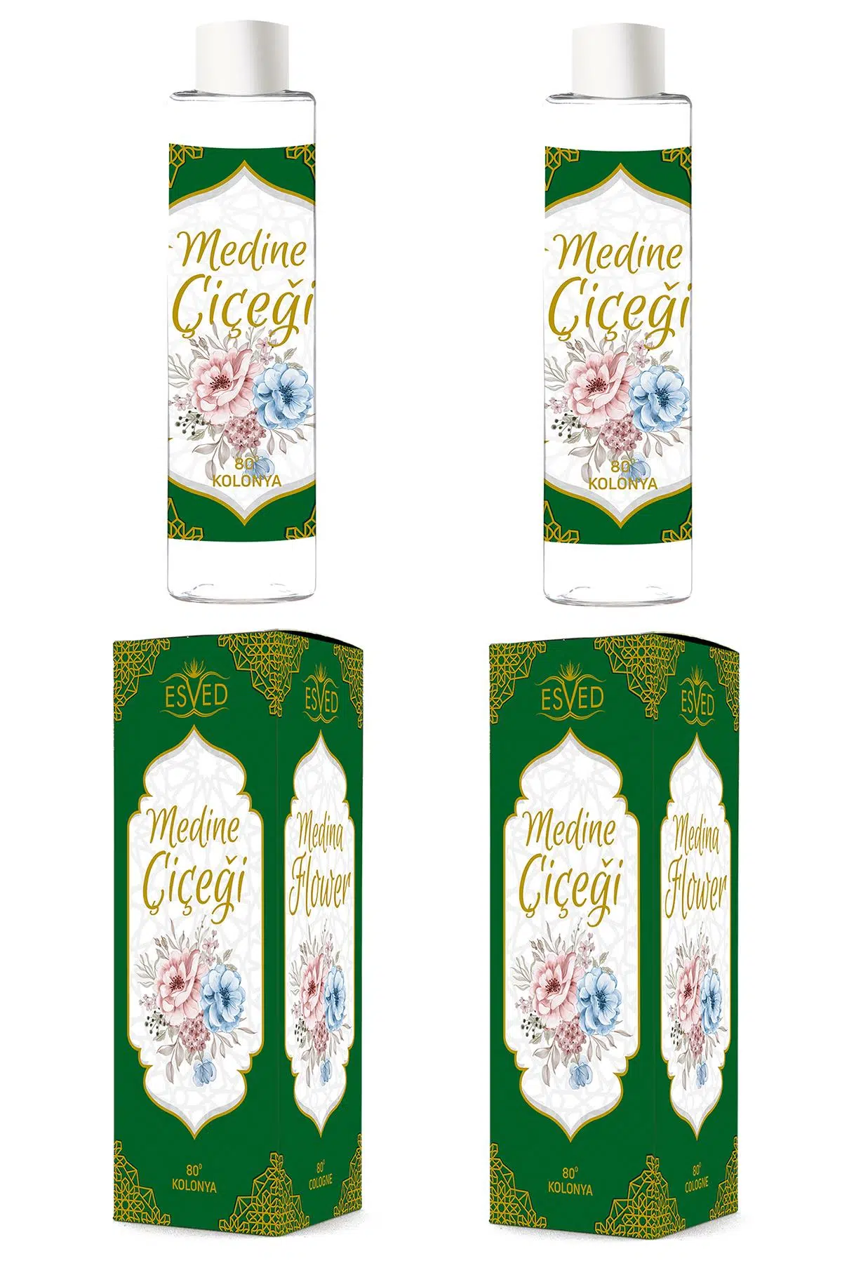 Medine Çiçeği Kolonya 400Ml. 80 Derece 2 Adet