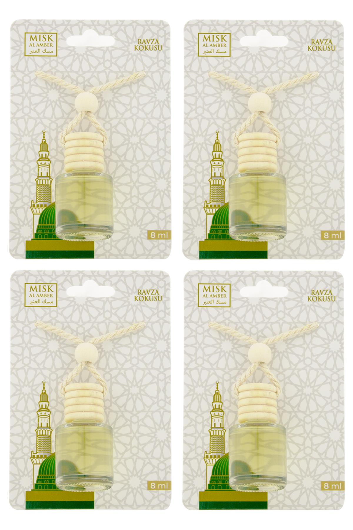 Medine Ravza Kokusu 8 Ml Araba Kokusu Cam Şişe 4 Adet