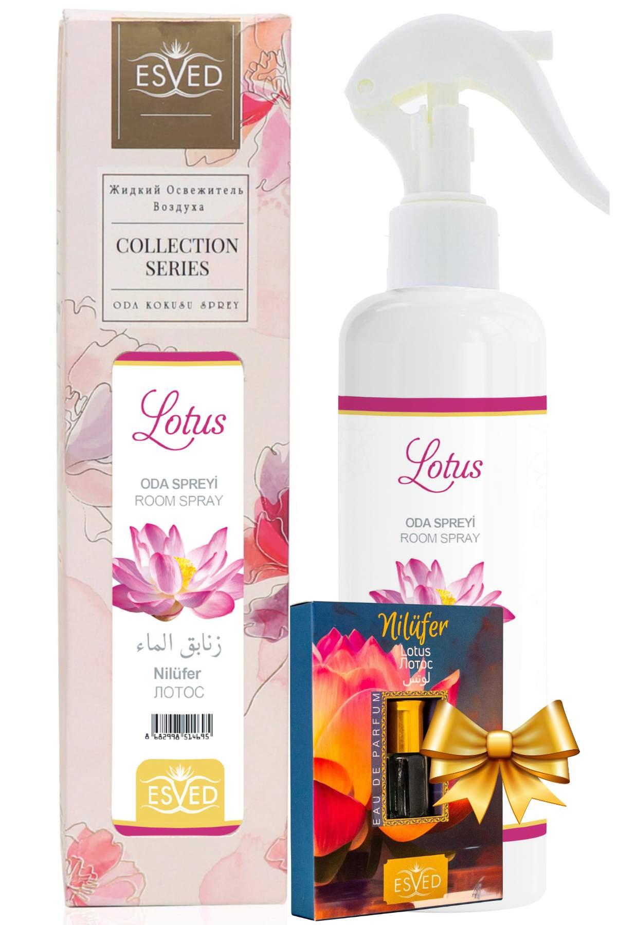 Nilüfer Kokusu Sprey 400 Ml. Nilüfer Kokusu Parfüm Esansı 3Ml. Hediyeli