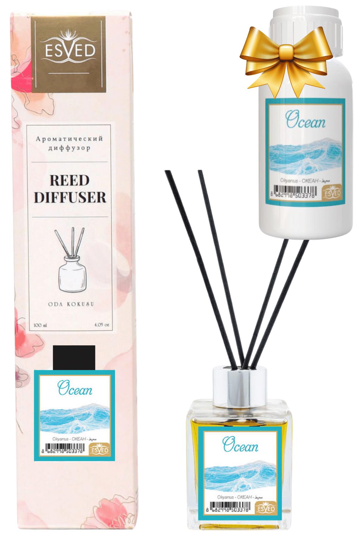 Okyanus Kokusu 100 Ml Çubuklu Oda Kokusu Yedek Dolum Şişesi Hediyeli