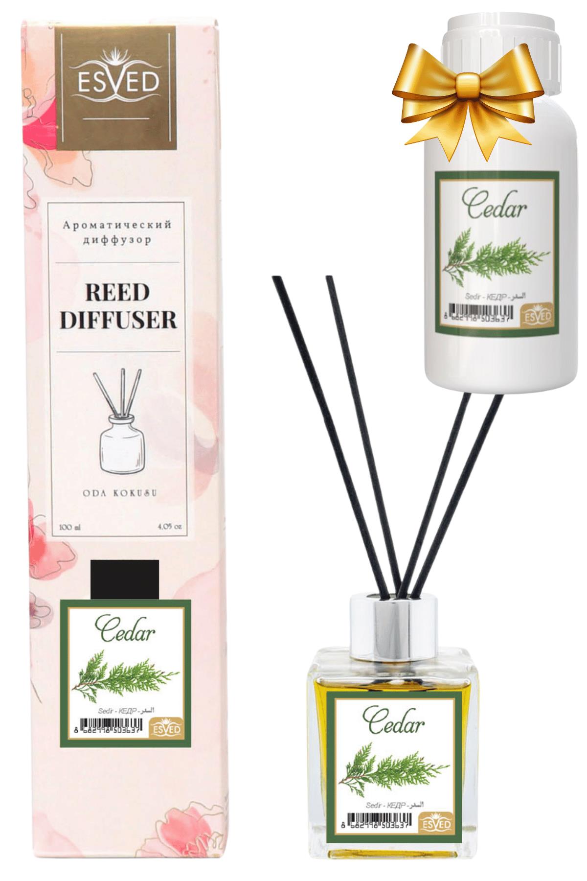 Sedir Kokusu 100 Ml Çubuklu Oda Kokusu Yedek Dolum Şişesi Hediyeli