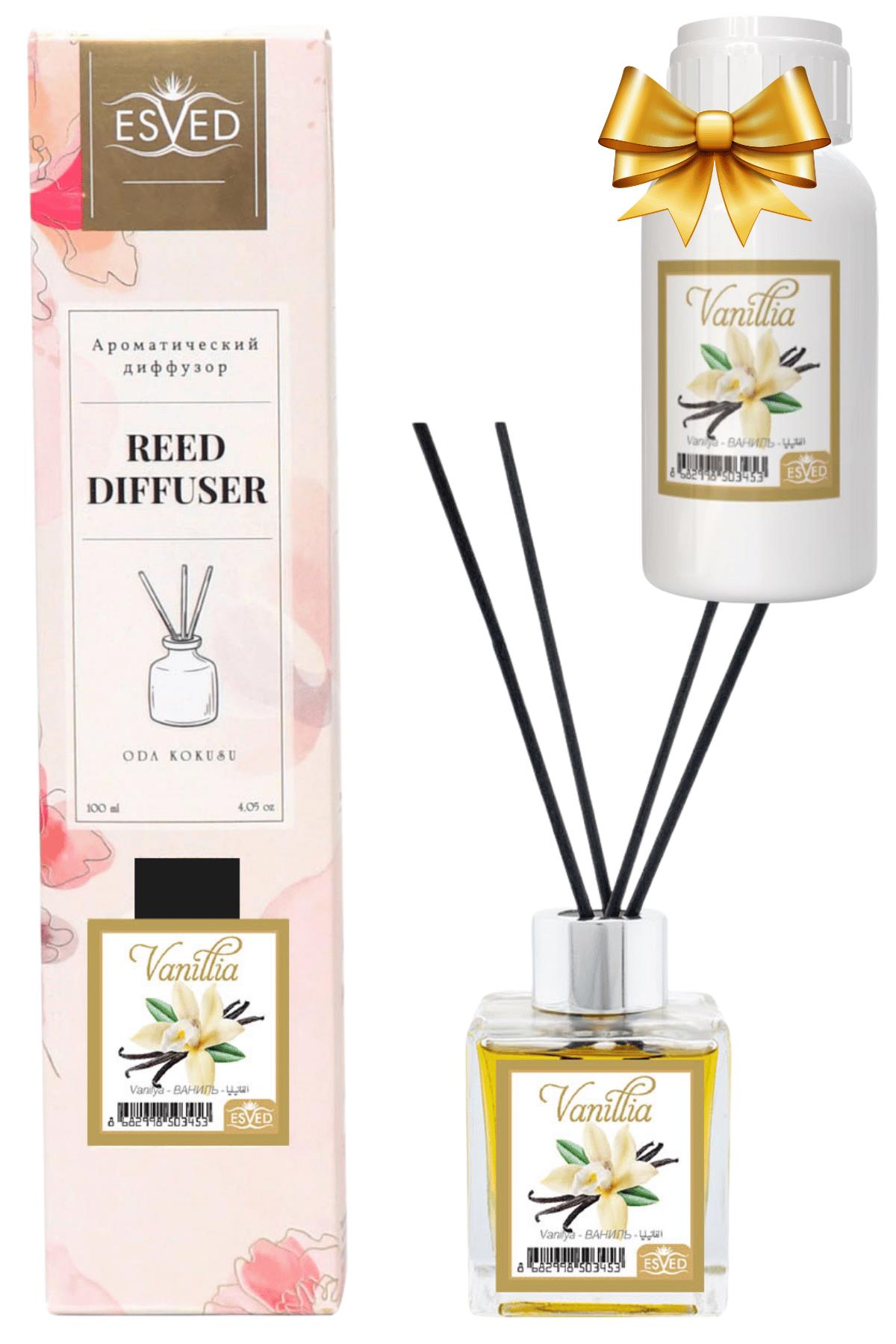 Vanilya Kokusu 100 Ml Çubuklu Oda Kokusu Yedek Dolum Şişesi Hediyeli